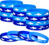 meekoo 24 Pcs Shark Party Favors Rubber Wristbands, Jaws Party Decorations Under the Sea Supplies