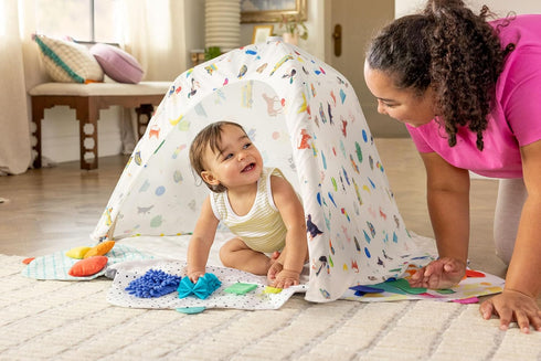 Cozy LOVEVERY, Play Space Cover (Confetti), Limited Edition for Play Gym, Hideaway and Toddler Fort