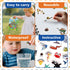 3-6, Reusable Sticker Book for Toddlers Jelly Stickers for Kids, Sticker Activity Book Travel Toys for Car & Airplane
