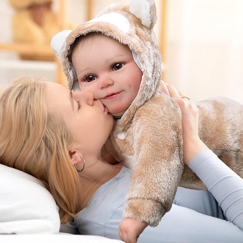 BABESIDE Reborn Baby Doll Clothes, Outfit Accessories with Hat for 17-22 Inch Dolls, Boys & Girls