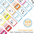 HETOETF 104 Piano Music Flash Cards - Basic Music Symbols,Staff Notation, Pitch/Syllable Names, Keyboard Position