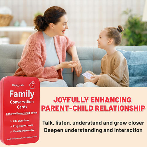 Conversation Cards for Kids, 200 Engaging Questions for Family Talks, Perfect for Strengthening Relationships