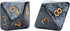 Gate Keeper Games and Dice: Mercurial Dice - 7pc RPG Set, Deep Shimmering Black Resin & Gold Numerals
