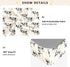 miaozhen 1 Pack 52x28 Cotton Crib Sheets for Baby Boys Girls Comfy Breathable Illustration Cow Ivory Muslin Toddler