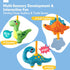 hahaland Car Seat Toys for Babies 0-6 Months - Rattle, Mirror, Crinkle, Squeaky Developmental Travel Toys for Infants