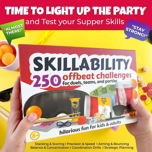 250 2-14 QUOKKA Party Games for Adults and Family - Challenges I Fun Group or Family Activity with Teens, Kids, Friends