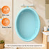 chumoasis 12M-6Y Baby Bathtub with Inflatable Top Edge, Extra Stable Infant Bath Tub, Collapsible & Portable for Baby