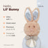 Bearington Collection Baby Lil' Bunny, 5.5 in Plush Stuffed Animal with Rattles and Rings