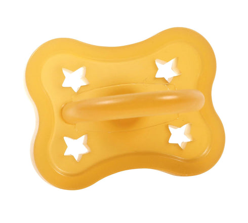 1 Count (0-6 Sweetie Rubber Pacifier STAR SHAPE RUBBER Natural Rubber with Rounded Nipple small)