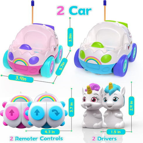 Blue Unicorn RC Cars for Toddlers 1-3 Remote Control Cars