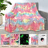 Unicorn Blanket for Girls, Glow in The Dark Blankets for Kids, Personalized Soft Fleece Blanket 40"x 50"