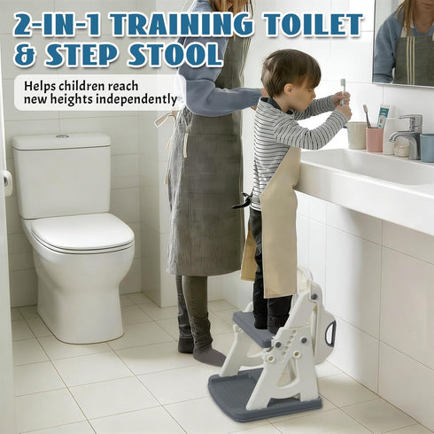 UIABOPZ 2 1 Potty Training Toilet Seat, Stable Potty Training Seat with Step Stool, in Toddler Toilet Seat with Steps