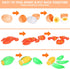 80PCS Sets Set Cutting Play Food for Kids Kitchen, Fake Food Toys with Storage Bag, Toy Food Pretend