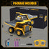 BEWEAI 9CH 2.4Ghz 2 3-12 RC Dump Truck Toy for Boys, Remote Control Play Truck Construction Vehicles, Electric Trucks