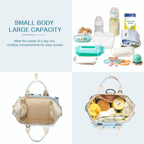 Mozzilog Backpack 4 1 Mommy Small Diaper Bag Crossbody, Convertible Mini Diapers in w/ Shoulder for Stroller, Travel