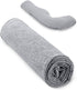 Momcozy Pregnancy Pillow Cover J Shaped, Pregnancy Body Pillowcase Removable, Soft &
