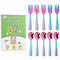 VITEVER 10 Pack Toddler Utensils, Stainless Steel Rainbow Silverware Set for Kids, Includes Forks and Spoons,