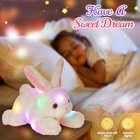 14Best SpecialYou Light up Plush Bunny Rabbit Stuffed Animal Rabbit Plushie Toy Glow in The Dark Bedtime Companion