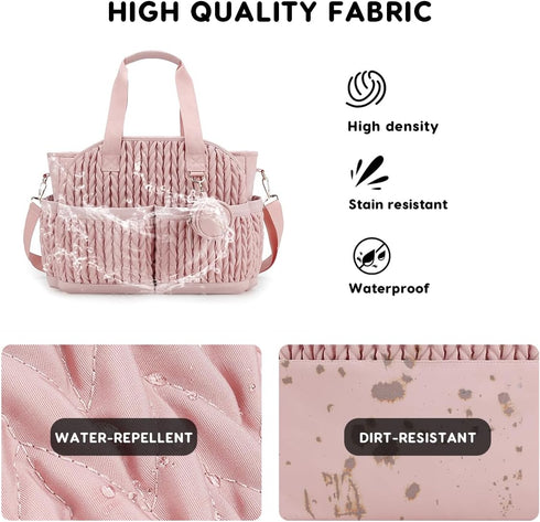 SONARIN Mummy Multi-Pockets Stylish Diaper Bag Tote,Waterproof Baby Nappy Changing Bag Messenger Bags with Pacifier