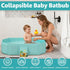 Jollcma Collapsible Baby Bathtub, Toddler Bathtub with a Drain Plug, Folded for Storage Without Assembly, Suitable