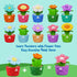 Set Montessori Flower Garden Building Toy for Toddlers, Gardening with Watering Can, Shovel, Rake, Shape & Color