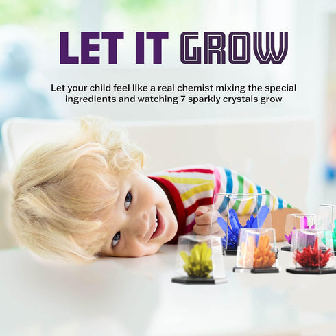 Crystal Growing Kit for Kids, Science Experiments Gifts for Boys & Girls Ages 8-14, Arts & Crafts Kits