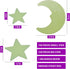 201 Pcs Ultra Glow in The Dark Stars with Bonus Large Moon Stickers Set, Luminous Different Sizes Fluorescent Stars