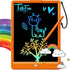 TEKFUN 10IN LCD Writing Tablet for Boys Girls, Magic Doodle Board with Anti-Lost Stylus, Mess Free Coloring (Orange)