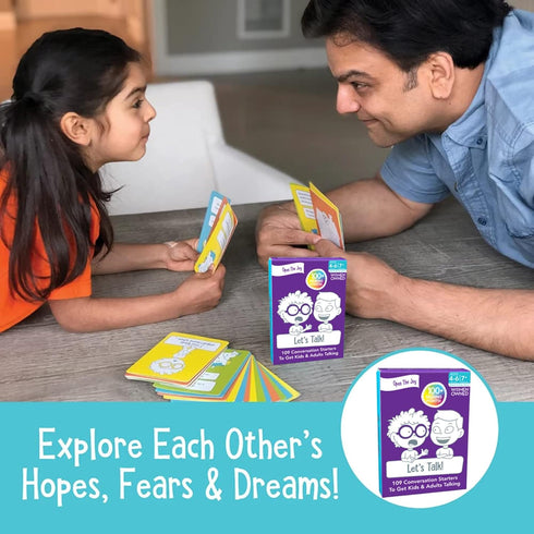 Let's Talk Conversation Cards - Engaging Family Game for Kids, Boost Confidence & Emotional Intelligence