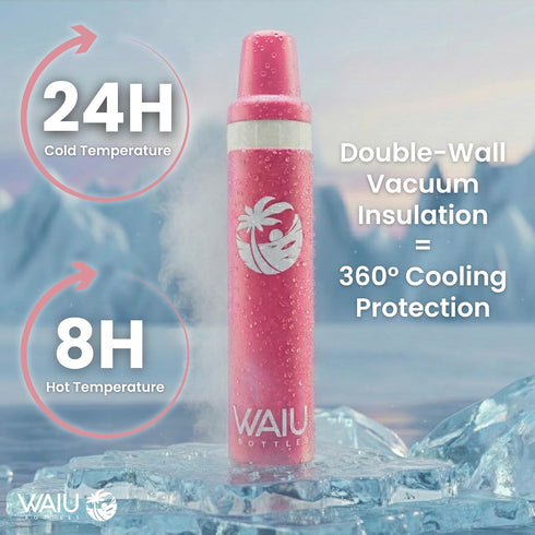6 oz 24 8 Waiu Insulated Stainless Steel Baby Bottle Keeps Drinks Cold Hours, Hot Hours BPA-Free, Vacuum Insulated