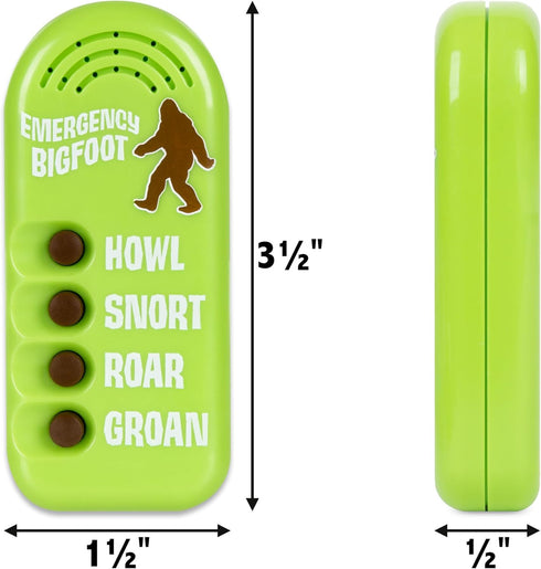 Archie McPhee 3.5" 4 : Emergency Bigfoot - Electronic Sound Maker, Handheld Device, Sasquatch Noises: