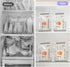 4 Hudgan Pcs Storage Container Breastmilk for Fridge, Clear Organizer Bins for Milk Bags, Plastic Storage Bins