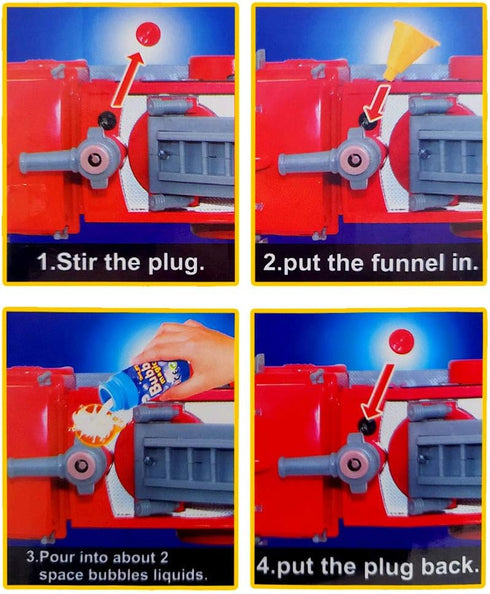 3-5+ ArtCreativity Fire Truck Toy Bubble Machine for Kids, Bubble Blower Toy Truck for Toddlers with Lights, Siren
