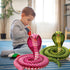 Large 70" Cobra Snake Plush Toy - Realistic Stuffed Animal, Gifts for Wild Animals Party Decorations (Green)