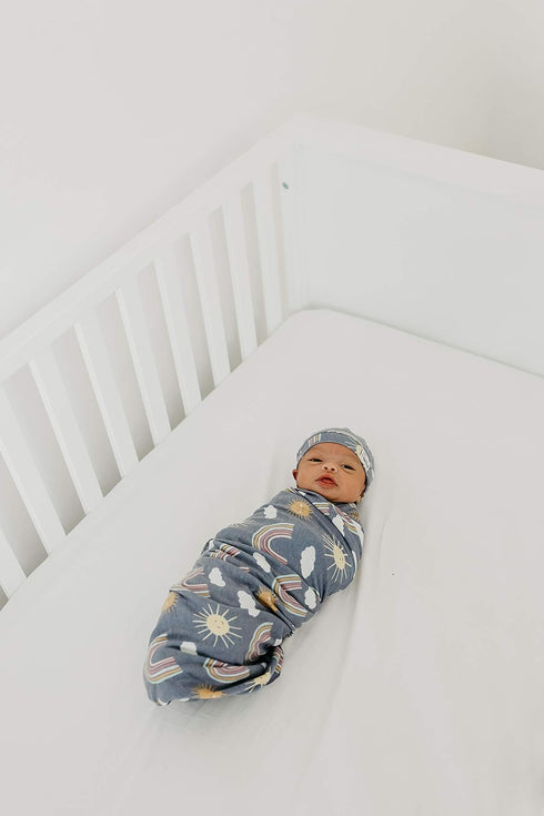 Copper Pearl Large Knit Baby Swaddle Blanket - Hope Design