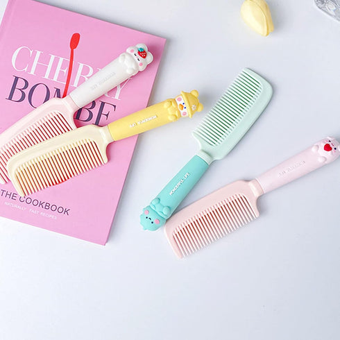 Osdhezcn Set Finest-Teeth Children's Hair Comb & Brush for Newborns to Infant Girls with Long Teeth for Cleaning