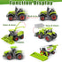 5 Pack 3 4 5 6 7 8 Diecast Farm Tractor Toy, Toddlers Farm Toys Tractor Vehicles with Combine Harvester, Forage