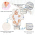 Jihqo Diaper Changing Pad Cute Bows Pink Portable Diaper Mat with Built-in Pillow Travel Changing Station for Baby