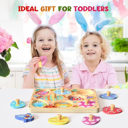 8 Zeoddler Wooden Puzzles for Toddlers, Pcs Space Matching Egg Puzzle, Solar System for Kids, Montessori Toys for Boy