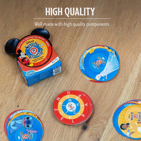 ThinkFun Disney WordARound Trivia Game Read The Word Around The Card for Ages 10+