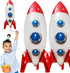 2 Pcs Large Rocket Balloons, 33 Inch Space Themed Party Decorations, Galaxy Balloons for Kids