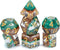 Eclipse Dice: Treant Dice - 7pc Set, Green & Brown, Pearlescent Swirl, 7 Resin Dice for Role Playing Games by Gate