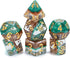 Eclipse Dice: Treant Dice - 7pc Set, Green & Brown, Pearlescent Swirl, 7 Resin Dice for Role Playing Games by Gate