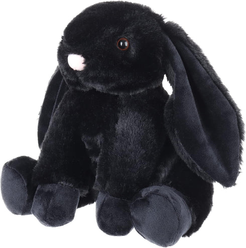 Apricot Lamb Toys Plush Bunny Rabbit, Stuffed Animal with Fluffy Soft Ears (Black, Small-8")