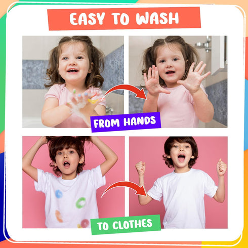 16 50 Set 1, 2, 3, 4 5 Chalkola Washable Dot Markers for Toddlers | w/ Page Coloring Activity Book Kit, Bingo Daubers |
