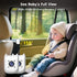 ELECROW 2 6.86" 1080P 360 Dual Baby Car Camera for Kids - Split-Screen Baby Monitor for CarSeat, Full Rotation, IR