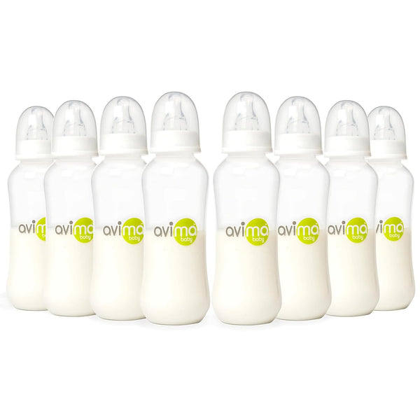 Avima 10 oz Anti Colic Baby Bottle Set - Medium Flow Nipples