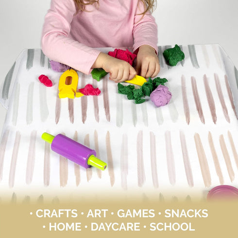 JumpOff Jo - Large Baby Splat Mat for Under High Chair, Booster Seat, Tabletop, Food Catcher - Protect Floor and Carpet