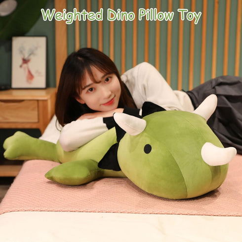 13.8 Inch, 1.6 Lbs SQEQE Weighted Dinosaur Plush, Weighted Dinosaur Stuffed Animal, Dino Plushies Pillow Toy Gift