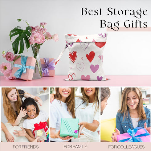 zcyxuuw Wet Bag, Wet Dry Bag, Swimsuit Bags, Beach Essentials, Heart Decor Waterproof Bags for Travel, Beach, Pool